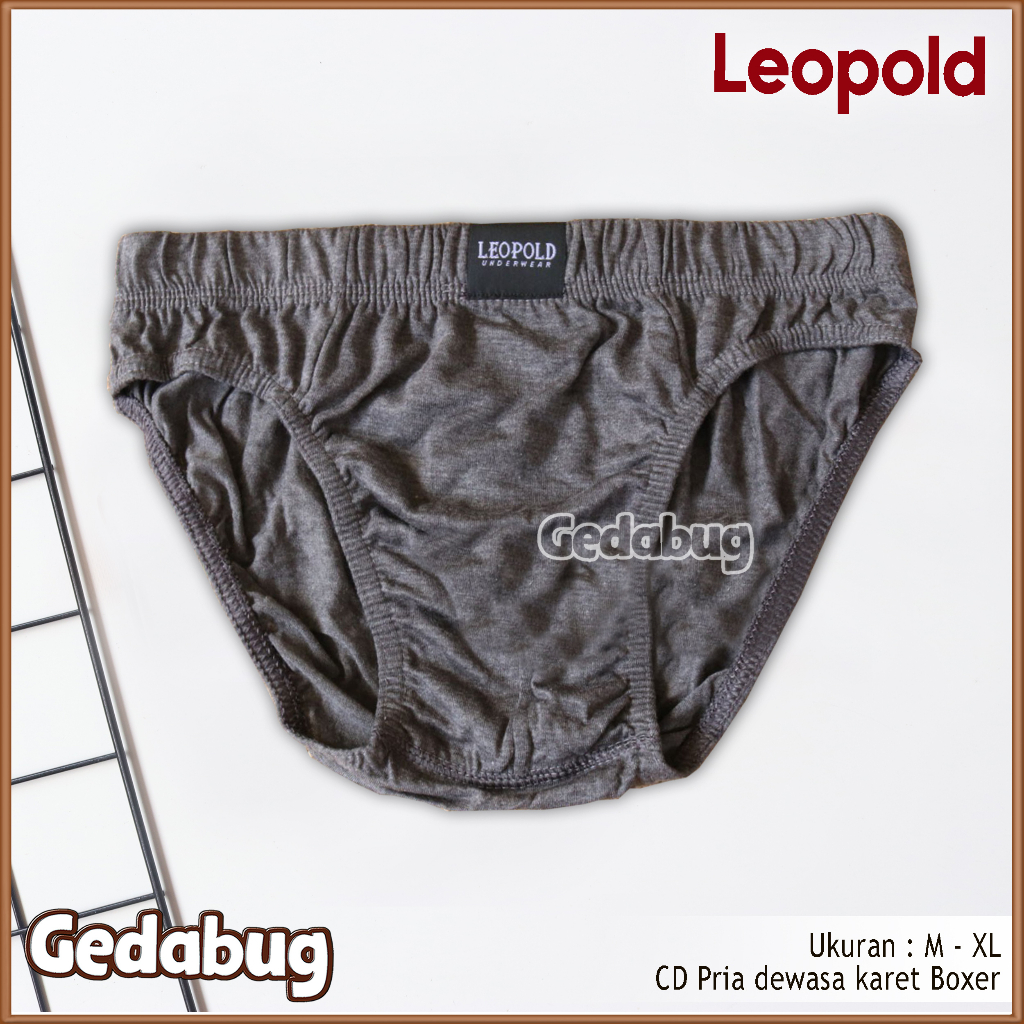 3 Pcs - CD Pria Leopold Mika | Celana dalam Pria dewasa Segitiga karet kerut | Gedabug