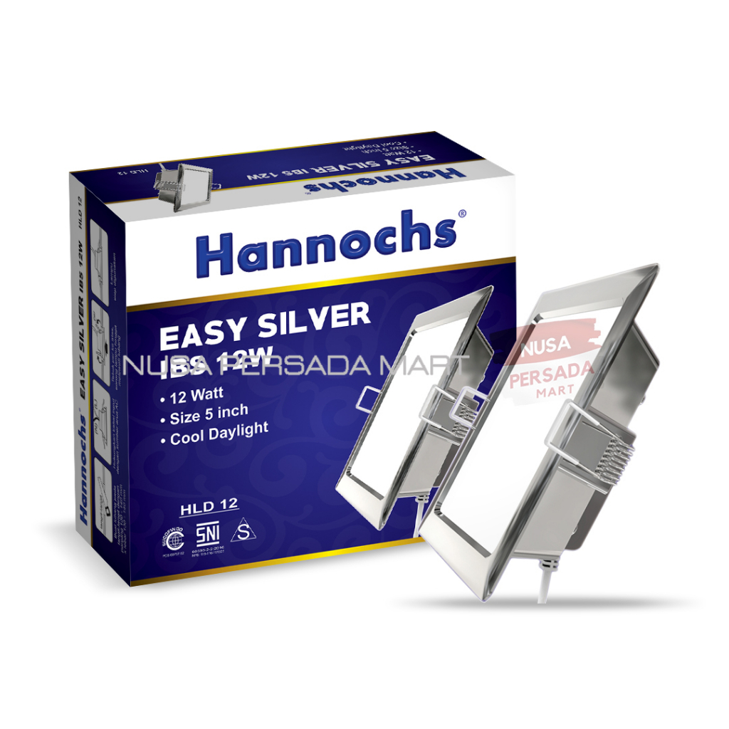 Hannochs Downlight LED Easy Silver 12 watt IBS CDL - Putih