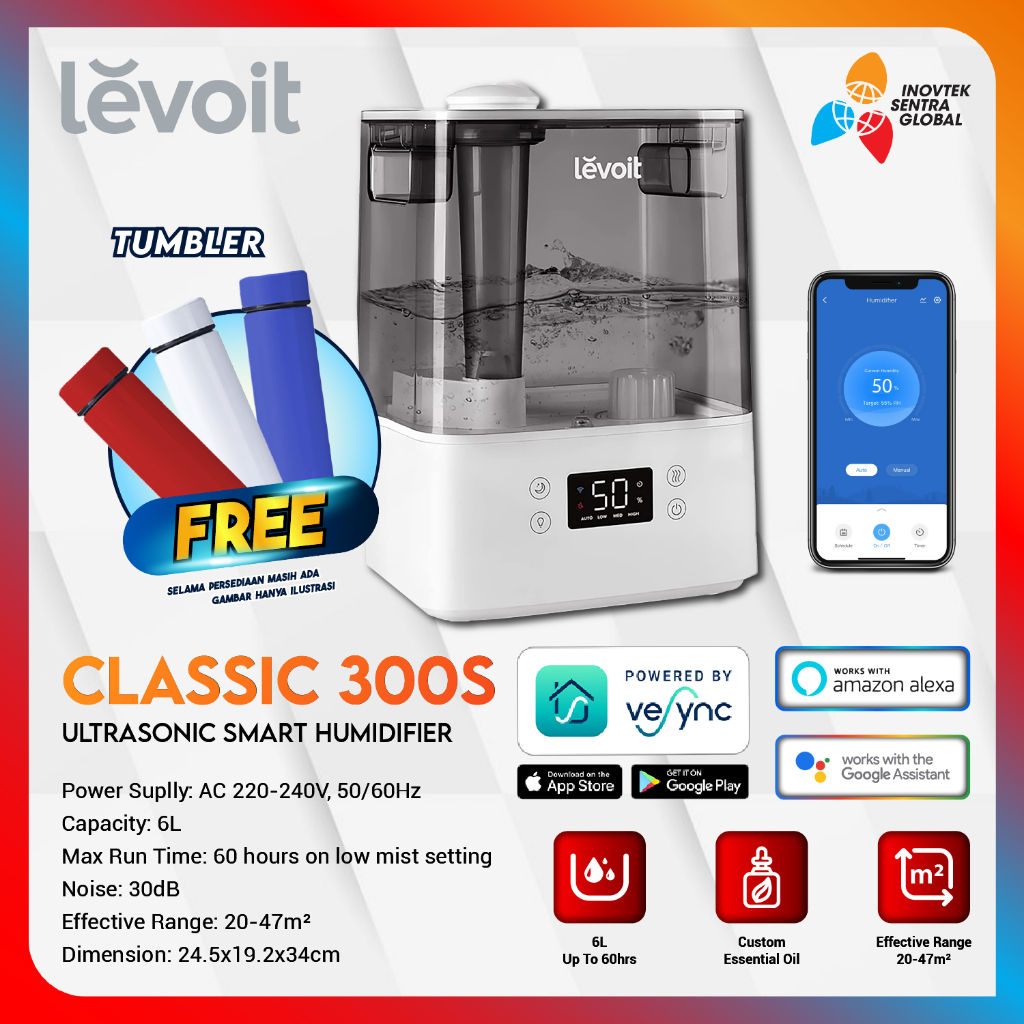 Levoit Classic 300S Smart Ultrasonic Cool Mist Humidifier