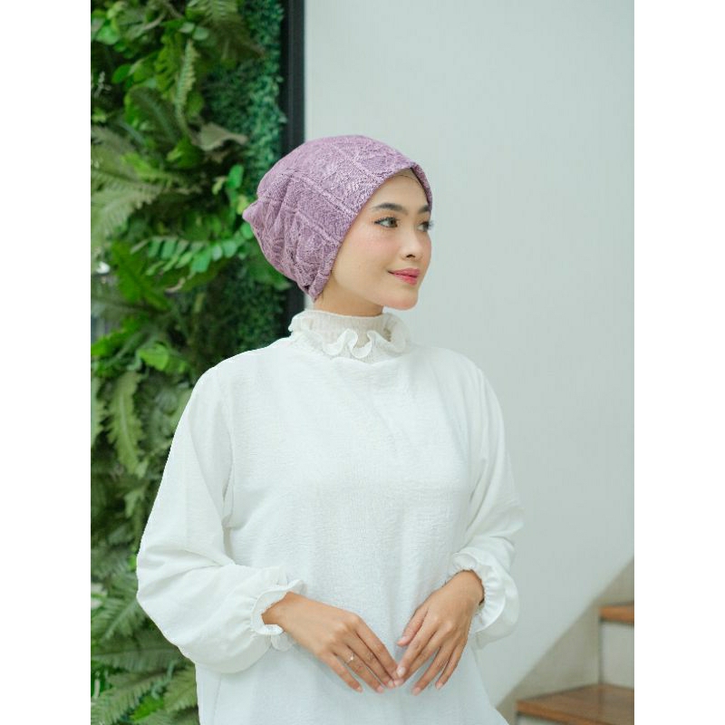 Turban instan ungu/hijab instan/hijab tule