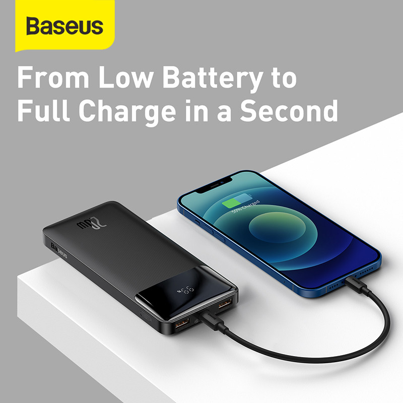 POWER BANK BASEUS 20W FAST CHARGING QUICK CHARGE 3.0 TYPE C PD