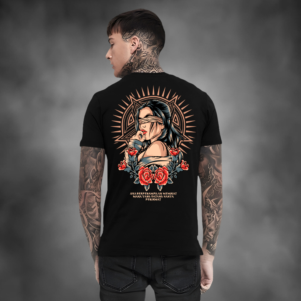 KAOS SATANIC JIKA BERPENAMPILAN MEMIKAT MAKA YANG DATANG HANYA PENIKMAT KAOS PAKAIAN PRIA TERBARU