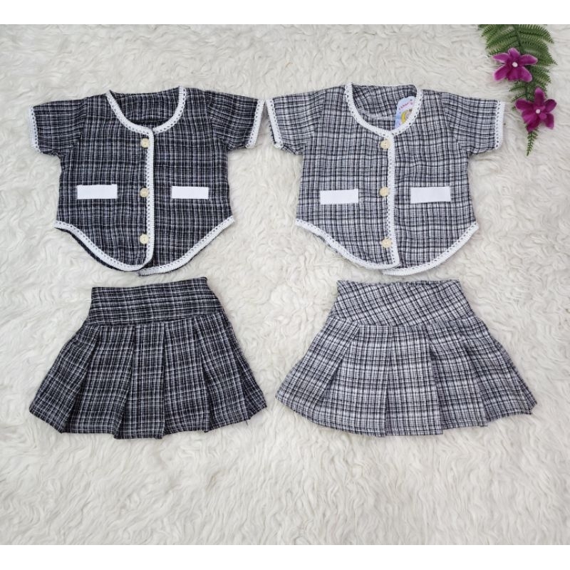 Set Rok tartan baby girl