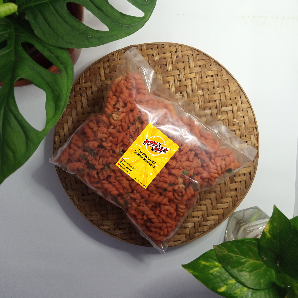 

Makaroni Spiral Rasa Daun Jeruk Pedas Kemasan 250g