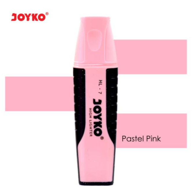 

Highlighter Highliter Penanda Berwarna Joyko PASTEL PINK / MERAH MUDA PASTEL HL 7