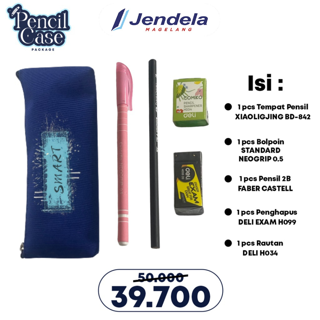 

Tempat Pensil Deli Pencil Pouch Colourful Transparan - ATK