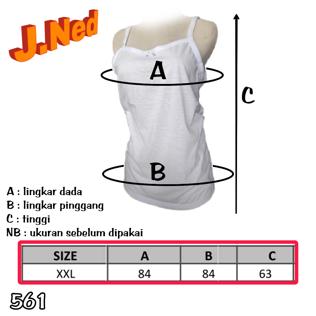 J561 Kamisol Singlet Wanita  Kaos Dalem Wanita Widya Lux