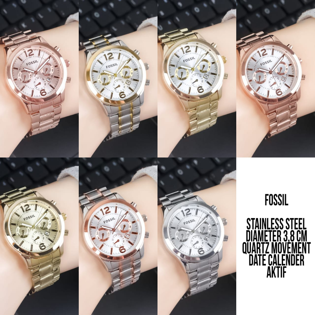 JAM TANGAN WANITA TERBARU/JAM TANGAN WANITA CHRONOGRAPH FASHION/JAM TANGAN RANTAI STAINLESS STEEL/