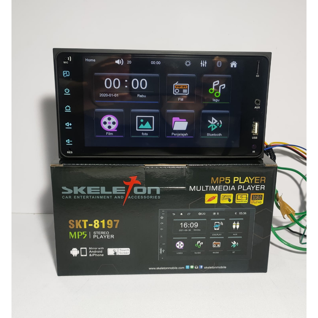 Head Unit SKT 8197 T MP5 7 inch Plug n Play untuk Toyota Innova/Agya/Calya/Veloz