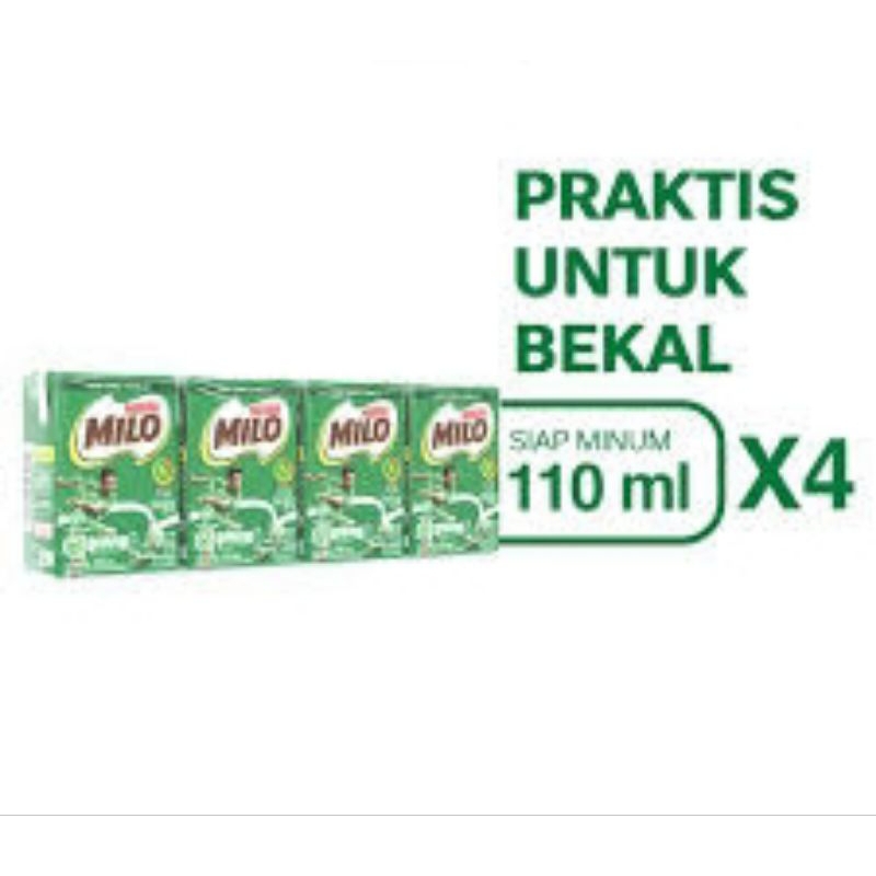 

Nestle Milo activ-go susu uht coklat 4 x 110 ml