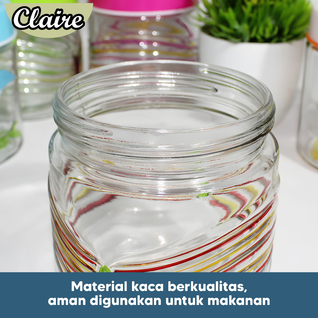 Toples Kaca Motif Bunga / Toples Lebaran / Toples Bunga