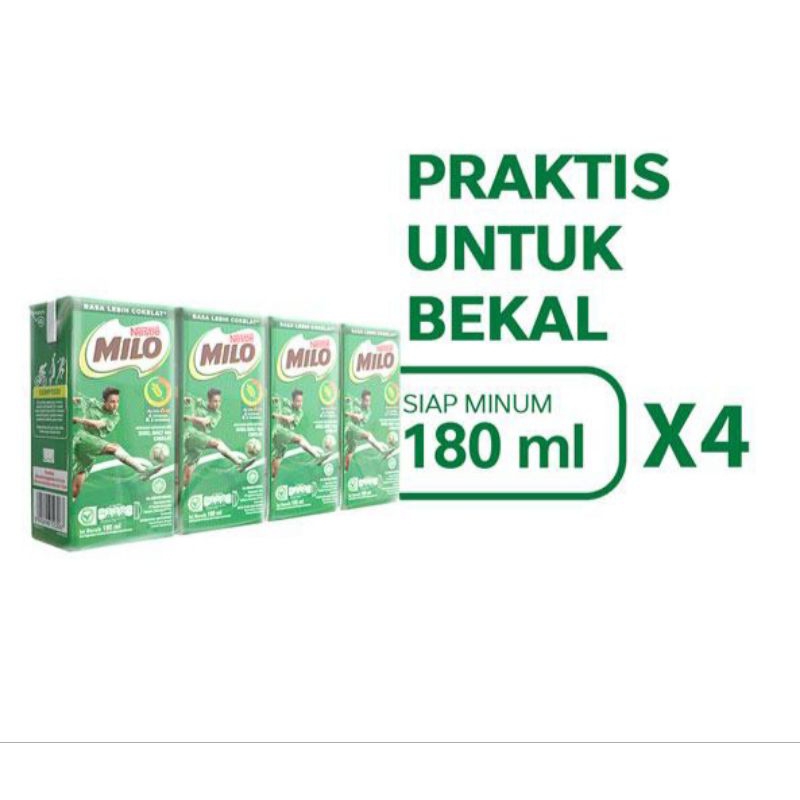 

Nestle Milo activ-go susu uht coklat 4 x 180 ml