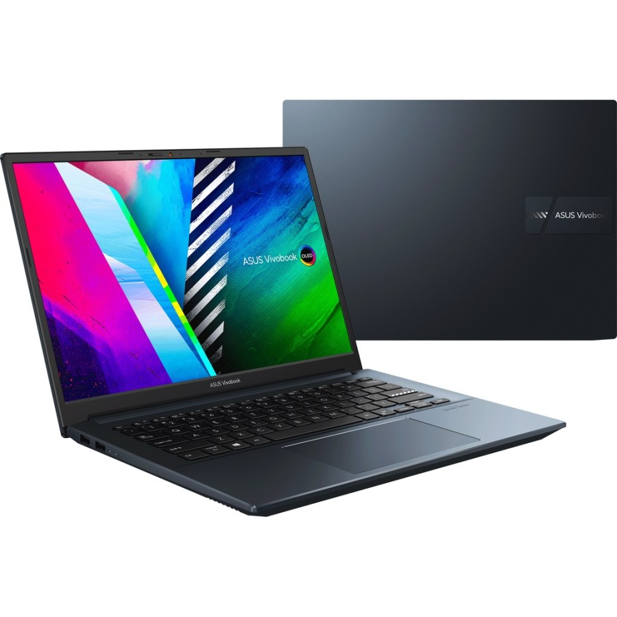 ASUS VIVOBOOK PRO 14 OLED M7400QE - RTX3050TI 4GB RYZEN 5 5600H 8GB 512SSD WINDOWS 11+OHS 14.0 INCHI 2.8K 100DCIP3 SLV