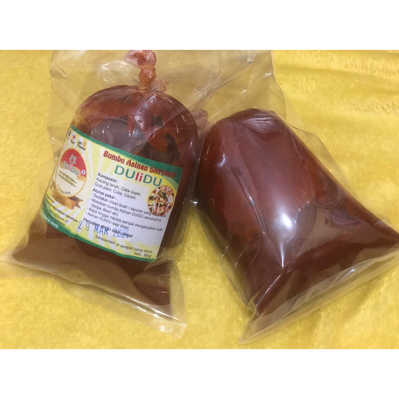 

Bumbu Asinan Dulidu (untuk sementara kemasan terbaru asinan dulidu polos ya, cz belum sempat sablon kemasan )