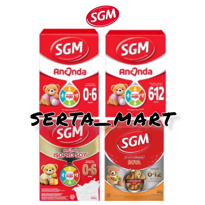 SGM Ananda 1 / Ananda 2 - Susu Formula Bayi 0-6 Bulan / 6-12Bln - Susu SGM Ananda Soya 1