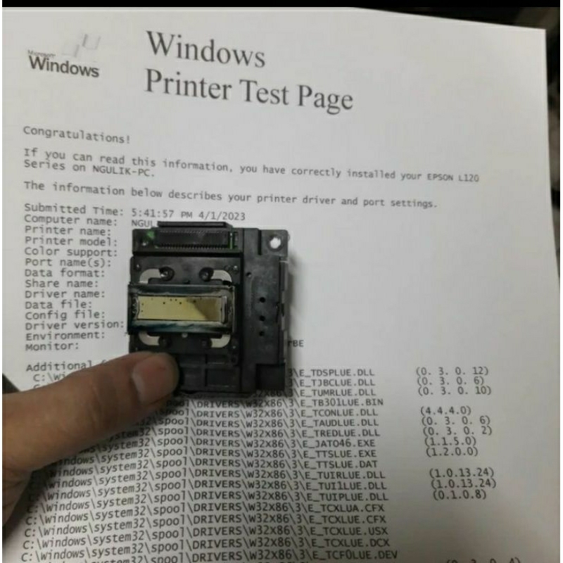 Print Head Epson L310 L210 L360 L3110 L1110 Second Original Black Only