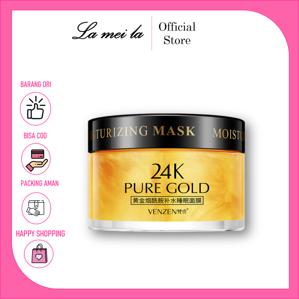 [BPOM] - Veze 24k Real Gold Luxury Effect Hydrating Sleep Mask