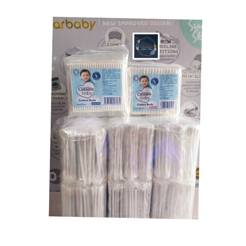 CUSSONS COTTON BUDS BABY regular adult  besar /extrafine baby kecil 100s