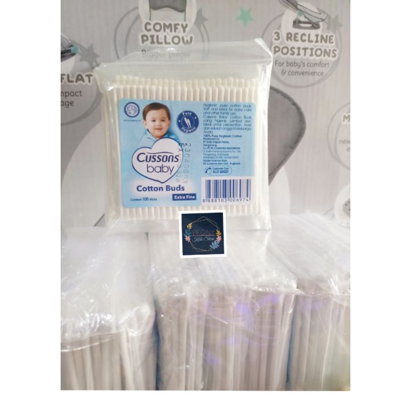 CUSSONS COTTON BUDS BABY regular adult  besar /extrafine baby kecil 100s