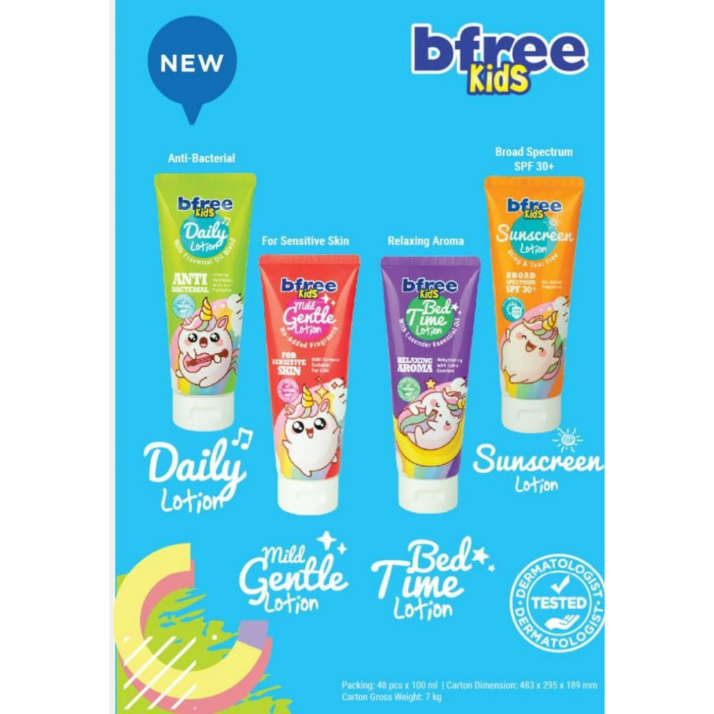 READY STOCK//BFREE KIDS LOTION 100ML/LOTION ANAK/Sun Screen spf30