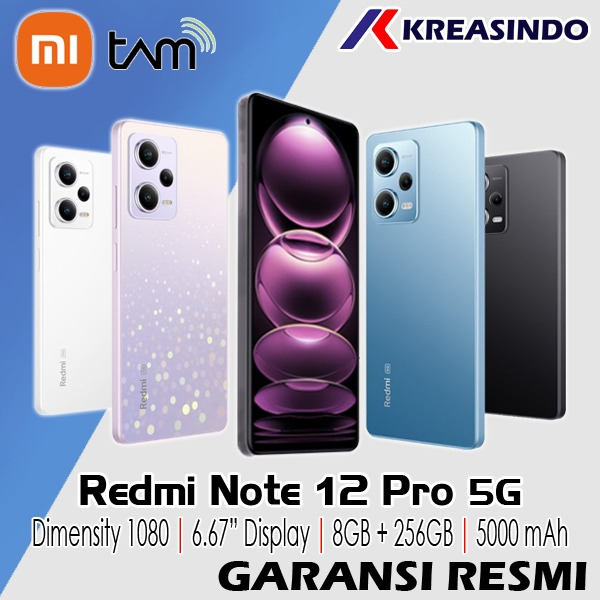 XIAOMI REDMI Note 12 Pro 5G 8/256 Ram 8GB Internal 256GB Garansi Resmi Original