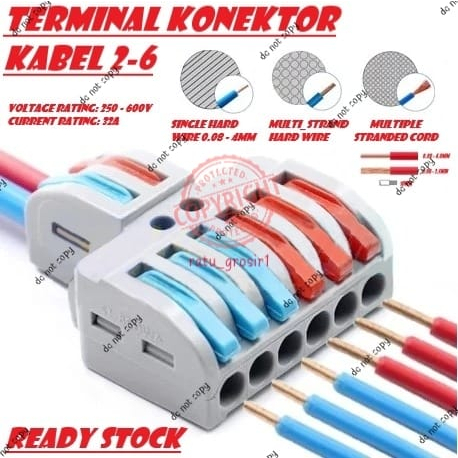 Terminal Konektor Kabel Cabang Input 2 Kabel Output 4 / Output 6