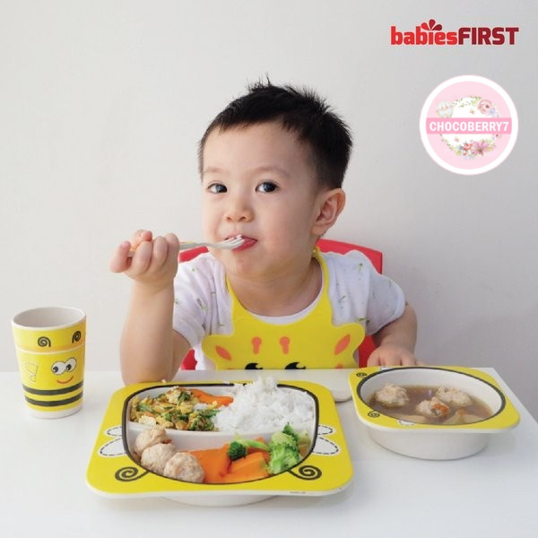 BABIES FIRST BAMBOO FIBER KIDS ANIMAL FEEDING SET / Alat Makan Bayi Mangkok Piring Bayi BF501