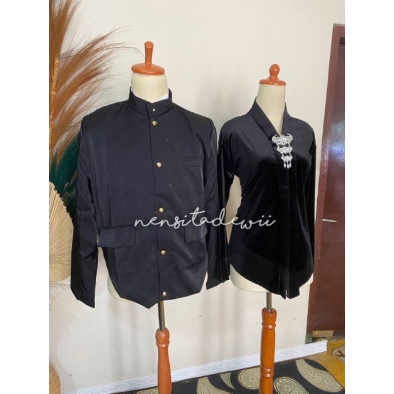 Beskap Jogja (Polos) + Kebaya Kartini, Nuansa Hitam