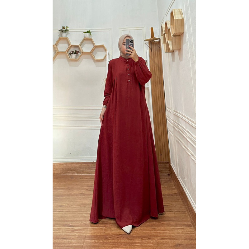 Dress AMEENA, Bahan Crinkle Airflow, JUMBO LD 120 PB 140