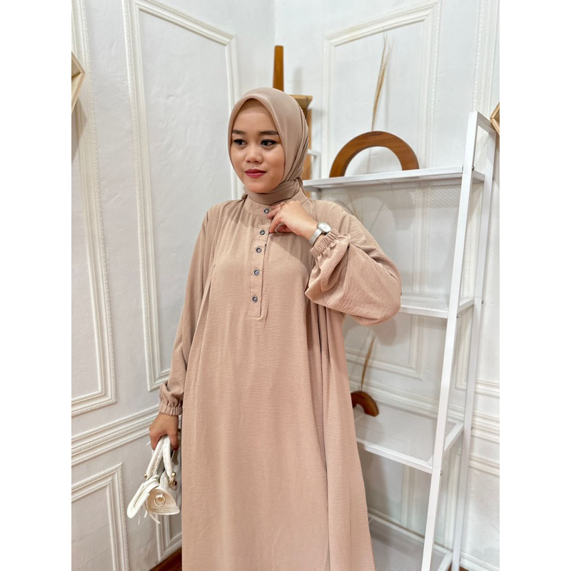 Dress AMEENA, Bahan Crinkle Airflow, JUMBO LD 120 PB 140