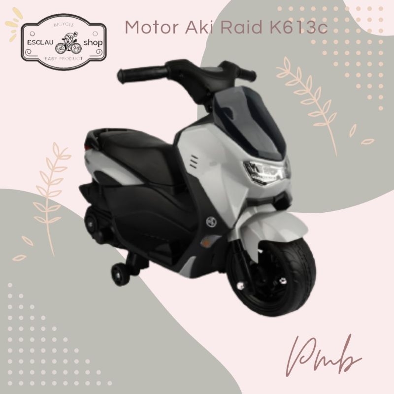 Motor Aki Anak Pmb K613c Mainan Kendaraan Raid Nmax Cas Charger