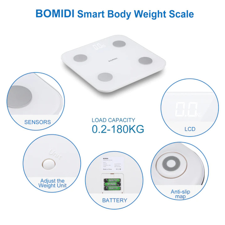 Bomidi Smart Scale Body Fat S1 Timbangan Badan Digital Pintar