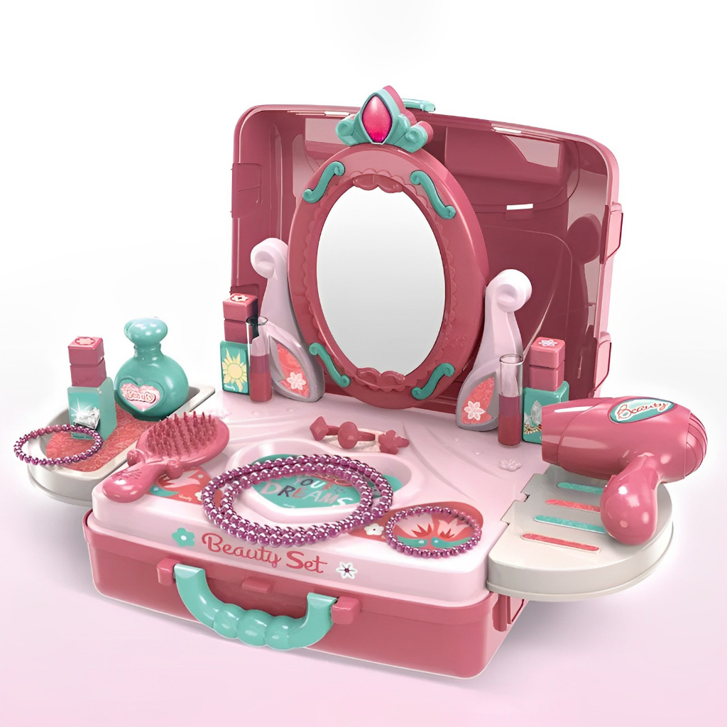 3in1 Beauty Set | Mainan Anak Perempuan Makeup Salon Salonan Terbaru 2023 | Hadiah Ulang Tahun Anak Cewek