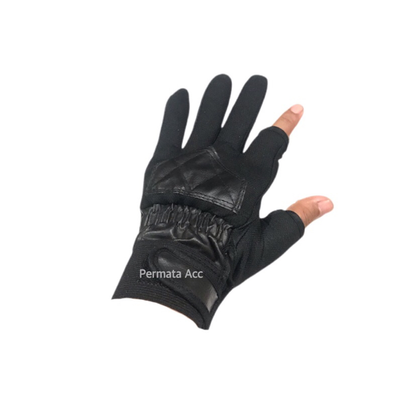 Sarung Tangan Motor Kombinasi Semi Full Jari