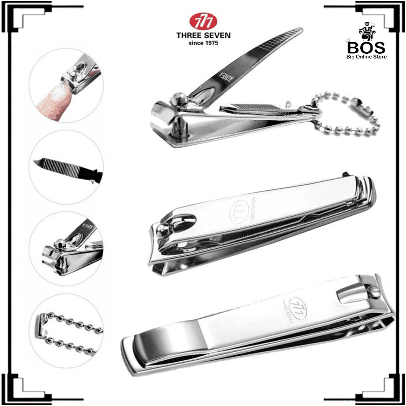 BOS - Gunting Kuku Kecil 777 Three Seven / Nail Clipper Stainless / Alat Potong Kuku Made in Korea