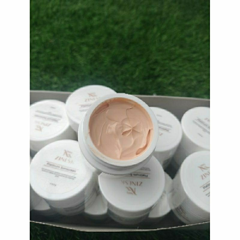 SUNCREEN ZINESK PLATINUM SEKALI OLES GLOWING - BPOM SUNSCREEN - Sunscreen glowing NR RJNSKIN GLOW