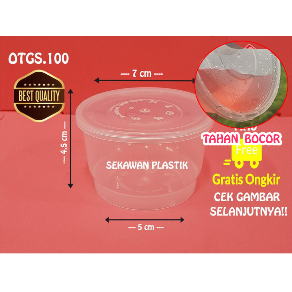 SATUAN Thinwall Cup 100ml/  tempat sambal kontainer OTGS100