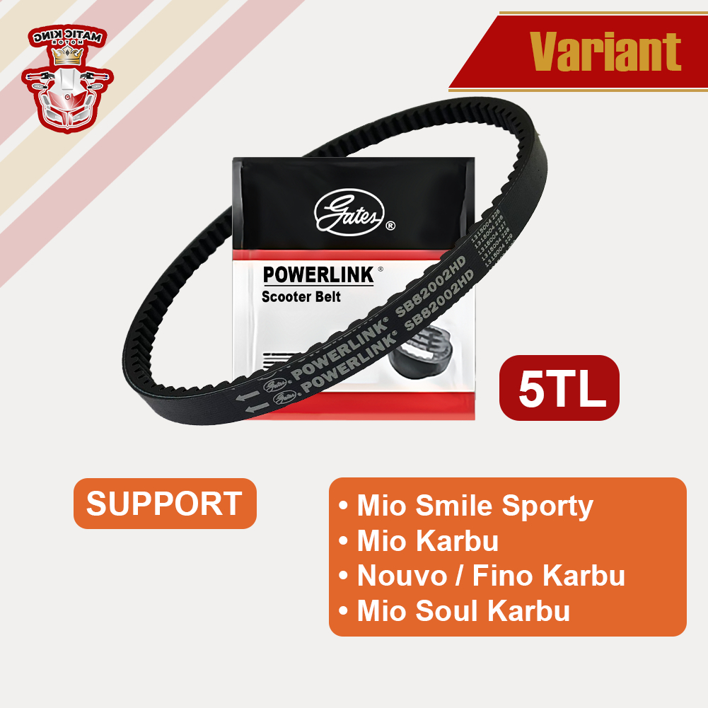 V belt Vanbelt Fanbelt Mio sporty M3 J GT Soul Z Fino Freego Gates Powerlink Made in Thailand