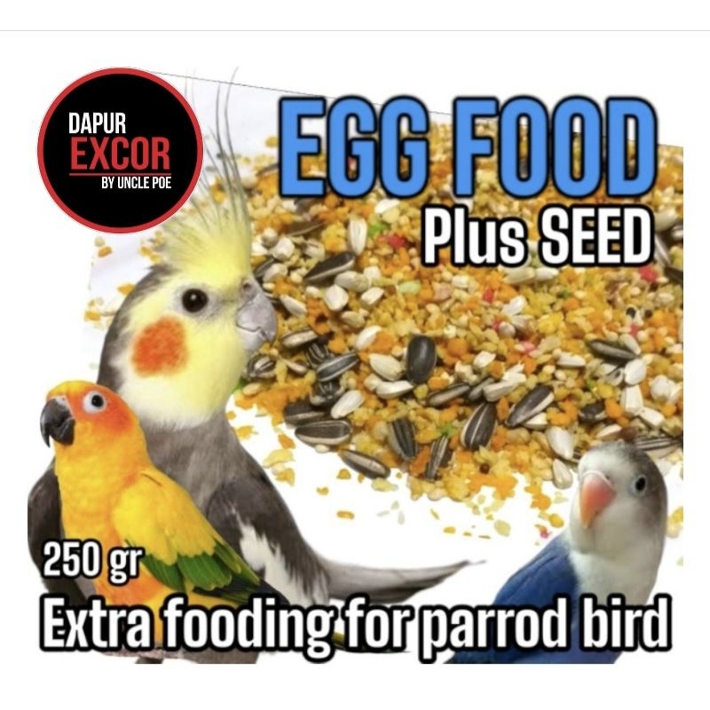 Egg Food Pakan Falk Lovebird Parkit SunConure - 250gr