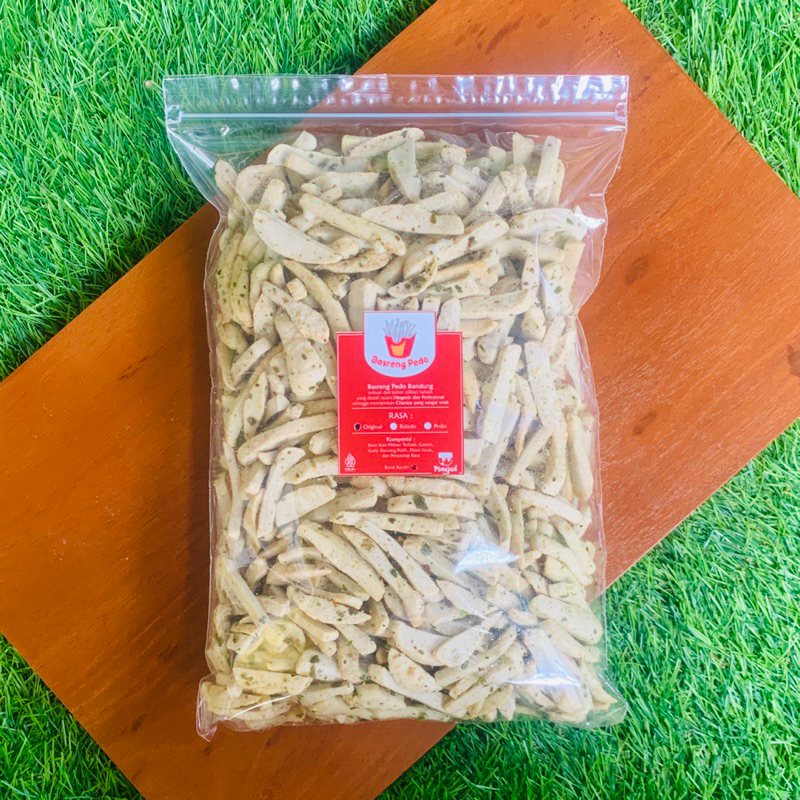 

Basreng Pedas Daun Jeruk Basreng Pedo Bandung 1/2 Kg
