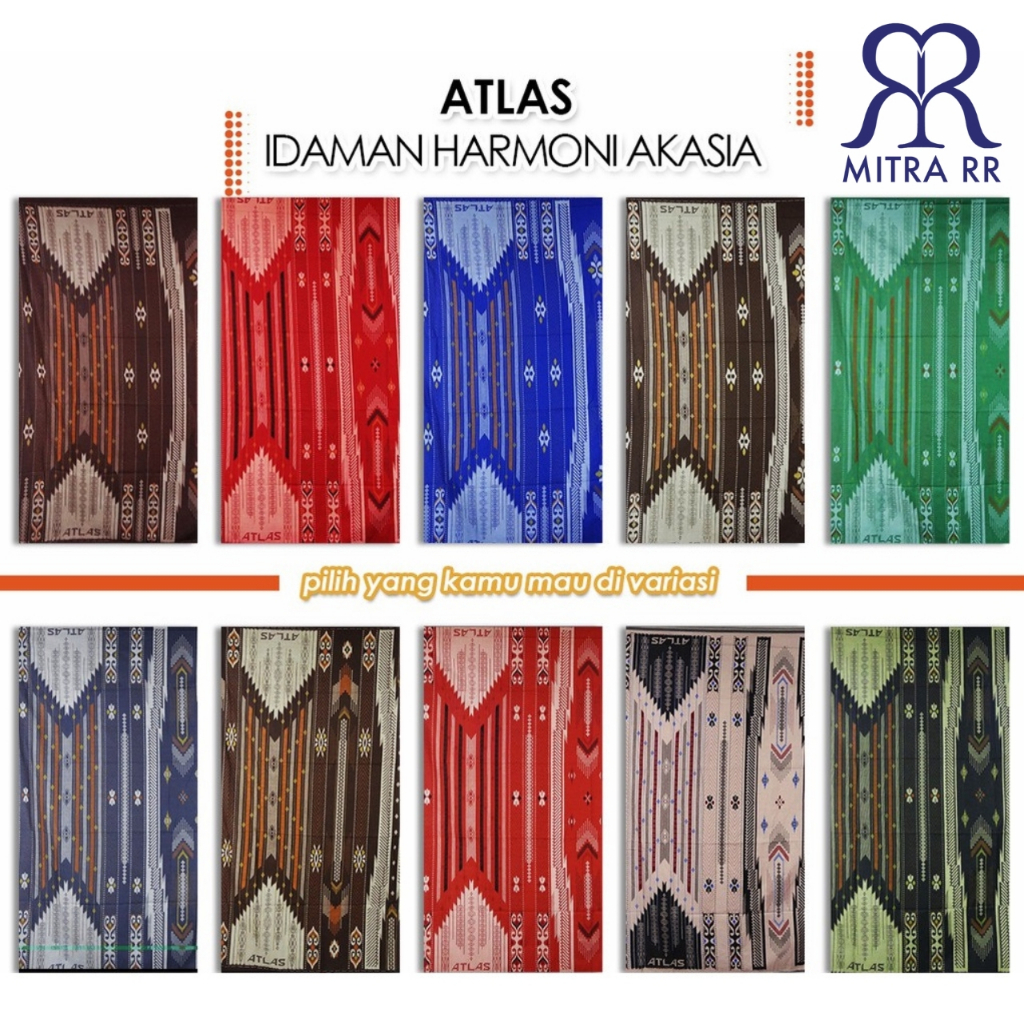 Sarung Atlas Idaman Harmoni Motif Akasia / Motif Batik | Sarung Tenun Dewasa Motif BHS