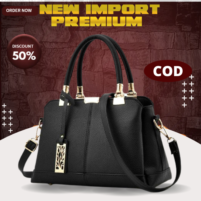 FL10062 tas kerja wanita elegan  import kantoran guru slempang  branded kekinian dewasa handbag kore