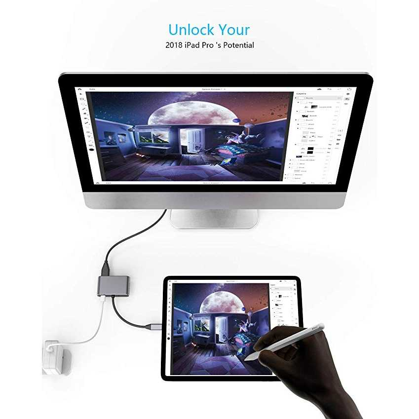 TERLARIS KABEL CABEL Adaptor USB Type C to HDMI VGA PD Charging 4K 87W - D87 Adaptor ini memudahkan Anda untuk menghubungkan laptop yang memiliki port USB Type C ke perangkat visual yang memiliki port HDMI, seperti TV, proyektor dan monitor