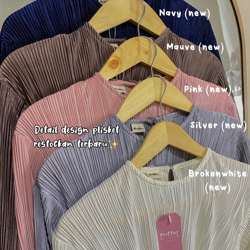 RALINE BLOUSE / atasan wanita / blouse plisket / blouse silk
