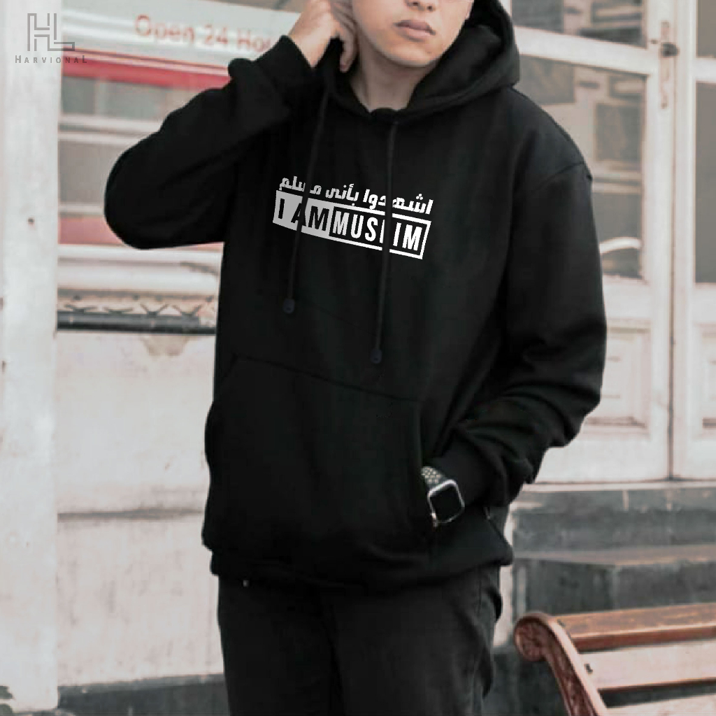 Parisdivarious Sweater Hoodie Jemper I Am Muslim Bahan Fleece Size S - XXL (Pria &amp; Wanita)