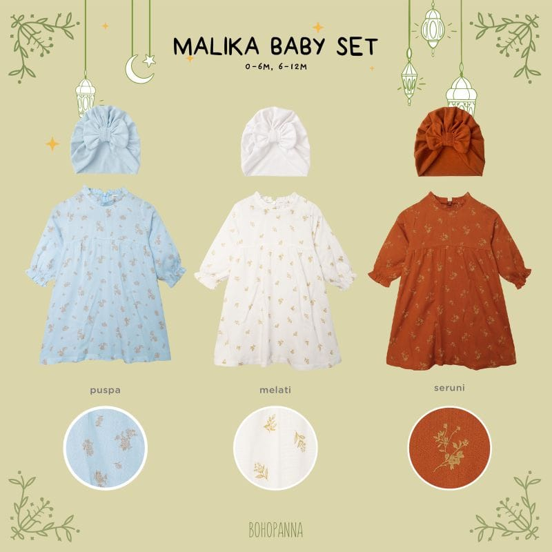 BohoPanna Malika Set - Baby &amp; Kids Raya Collection / Baju Muslim Anak Perempuan