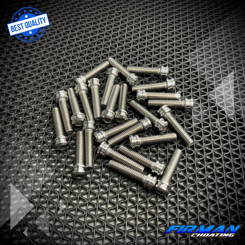 PROBOLT BAUT M6x25 DRAT 10 2,5CM 1 KUNCI &amp; 2 KUNCI (Harga 1 Biji)