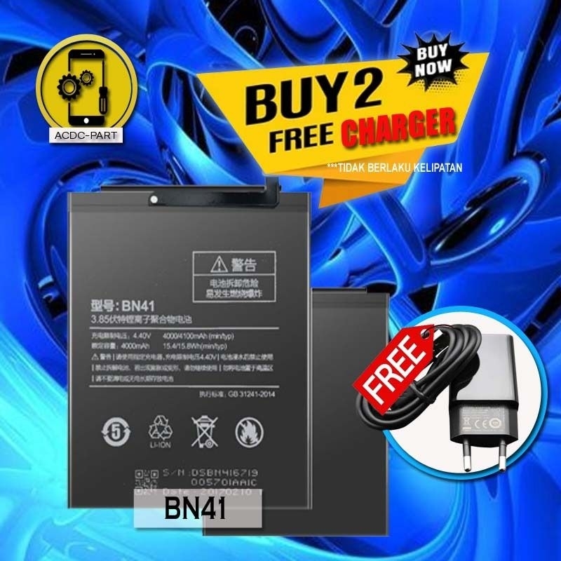 BATRE BATERAI BATTERY XIAOMI REDMI NOTE 4 4X BN41 BN 41 ORIGINAL