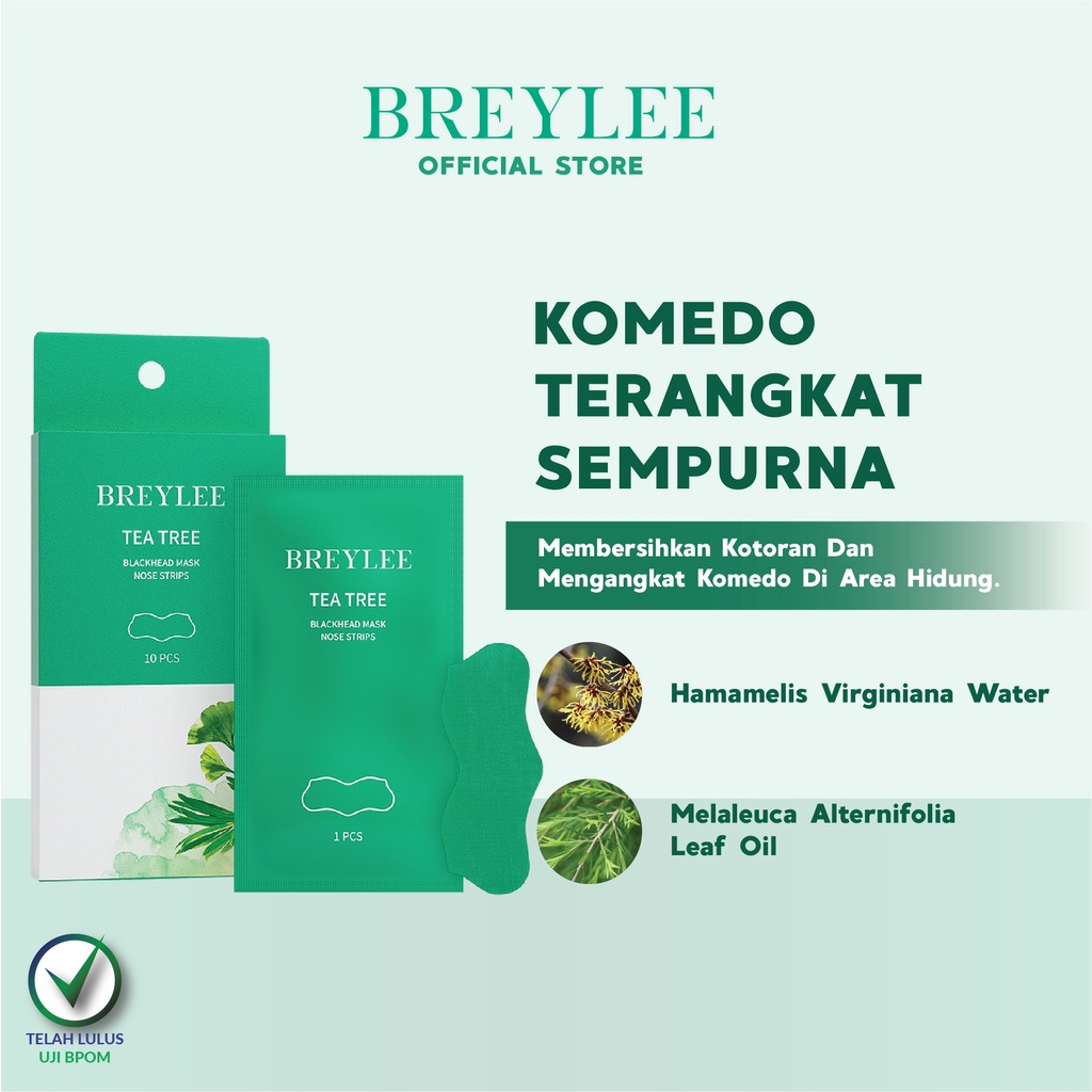 [BPOM] BREYLEE Blackhead Nose Strip - Pembersih Komedo (10 pc)