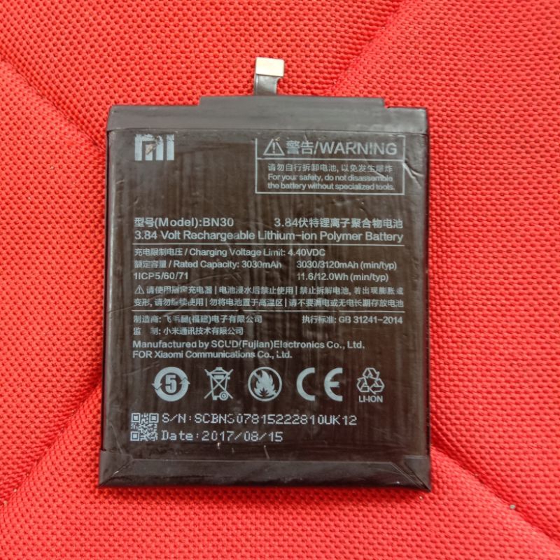 Baterai Battery Batre  Redmi 4a BN30 Original Copotan